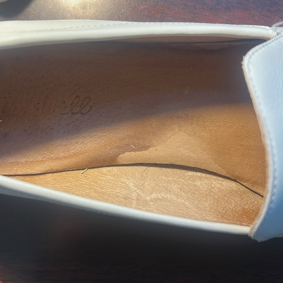 MADEWELL Frances Genuine Leather Ivory Cream Loafers Block Heel Shoes Sz… - Picture 14 of 14